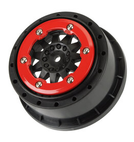 Pro-Line ProTrac F-11 2.2"/3.0" Red/Black Bead-Loc Wheels (2) Fr/Re